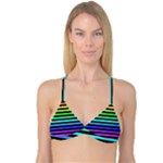 Rainbow Stripes Reversible Tri Bikini Top