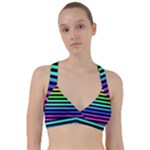 Rainbow Stripes Sweetheart Sports Bra