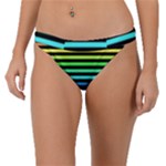 Rainbow Stripes Band Bikini Bottom