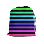 Rainbow Stripes Drawstring Pouch (XL)