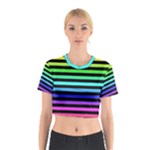 Rainbow Stripes Cotton Crop Top