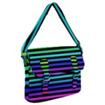 Rainbow Stripes Buckle Messenger Bag