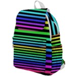Rainbow Stripes Top Flap Backpack