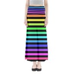 Rainbow Stripes Full Length Maxi Skirt