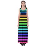 Rainbow Stripes Empire Waist Maxi Dress