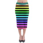 Rainbow Stripes Midi Pencil Skirt