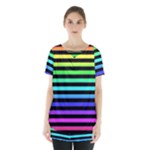 Rainbow Stripes Skirt Hem Sports Top