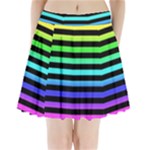 Rainbow Stripes Pleated Mini Skirt