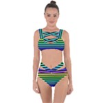 Rainbow Stripes Bandaged Up Bikini Set 