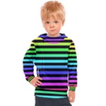 Rainbow Stripes Kids  Hooded Pullover