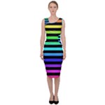 Rainbow Stripes Sleeveless Pencil Dress