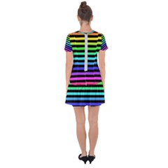 Drop Hem Mini Chiffon Dress 