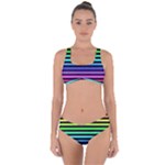 Rainbow Stripes Criss Cross Bikini Set