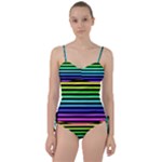 Rainbow Stripes Sweetheart Tankini Set
