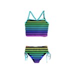 Rainbow Stripes Girls  Tankini Swimsuit