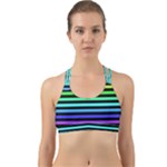 Rainbow Stripes Back Web Sports Bra