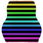 Rainbow Stripes Car Seat Velour Cushion 