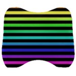 Rainbow Stripes Velour Head Support Cushion