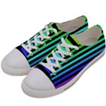 Rainbow Stripes Men s Low Top Canvas Sneakers