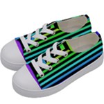 Rainbow Stripes Kids  Low Top Canvas Sneakers
