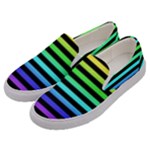 Rainbow Stripes Men s Canvas Slip Ons