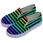 Rainbow Stripes Kids  Canvas Slip Ons