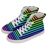 Rainbow Stripes Men s Hi-Top Skate Sneakers