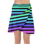 Rainbow Stripes Wrap Front Skirt