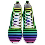 Rainbow Stripes Men s Lightweight High Top Sneakers