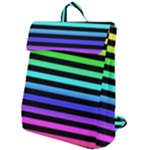 Rainbow Stripes Flap Top Backpack