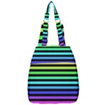 Rainbow Stripes Center Zip Backpack