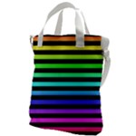 Rainbow Stripes Canvas Messenger Bag