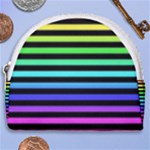 Rainbow Stripes Horseshoe Style Canvas Pouch