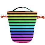 Rainbow Stripes Drawstring Bucket Bag