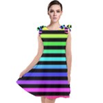 Rainbow Stripes Tie Up Tunic Dress