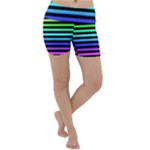 Rainbow Stripes Lightweight Velour Yoga Shorts