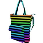 Rainbow Stripes Shoulder Tote Bag