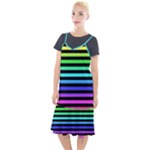 Rainbow Stripes Camis Fishtail Dress
