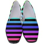 Rainbow Stripes Women s Classic Loafer Heels