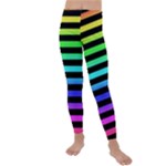 Rainbow Stripes Kids  Lightweight Velour Leggings