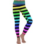 Rainbow Stripes Kids  Lightweight Velour Classic Yoga Leggings