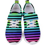 Rainbow Stripes Women s Velcro Strap Shoes