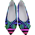 Rainbow Stripes Women s Bow Heels