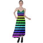 Rainbow Stripes Tie Back Maxi Dress