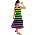 Rainbow Stripes Summer Maxi Dress