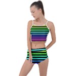 Rainbow Stripes Summer Cropped Co-Ord Set