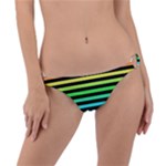 Rainbow Stripes Ring Detail Bikini Bottom
