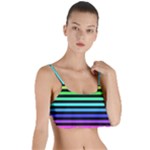 Rainbow Stripes Layered Top Bikini Top 