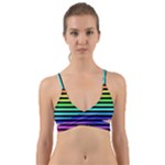 Rainbow Stripes Wrap Around Bikini Top