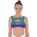 Rainbow Stripes Bandaged Up Bikini Top